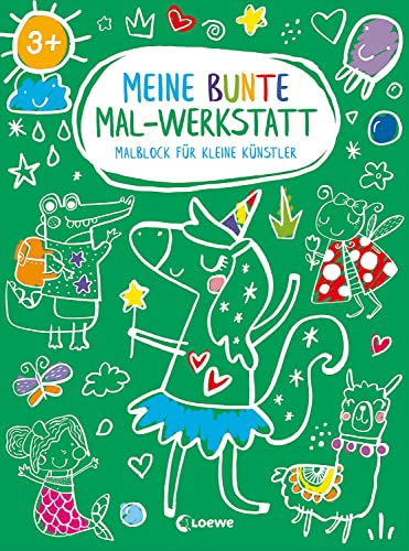 Meine bunte Mal-Werkstatt - Malblock für kleine Künstler - Einhorn: Block zum Ausmalen mit 24 lustigen Motiven für Kinder ab 3 Jahren