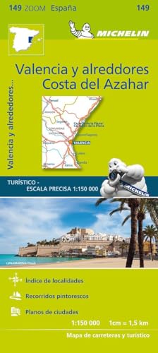 Michelin Costa del Azahar, Valencia y alreddores: Straßen- und Tourismuskarte 1:150.000 (MICHELIN Zoomkarten, Band 142)