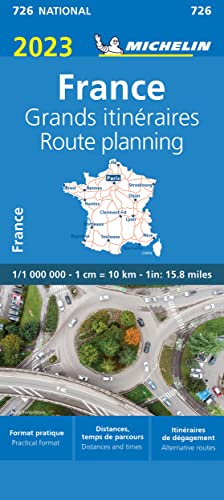 Michelin Frankreich Fernrouten 2023: Straßen- und Tourismuskarte 1:1.000.000 Autoren (MICHELIN Nationalkarten)