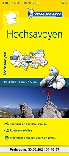 Michelin Hochsavoyen: Straßen- und Tourismuskarte 1:150.000 (MICHELIN Localkarten)
