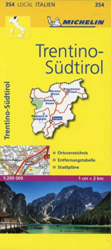 Michelin Trentino - Südtirol: Straßen- und Tourismuskarte 1:200.000 (MICHELIN Localkarten)