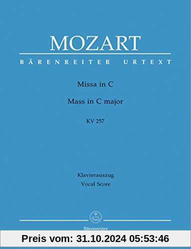 Missa C-Dur KV 257 Credo-Messe. Klavierauszug, Urtextausgabe