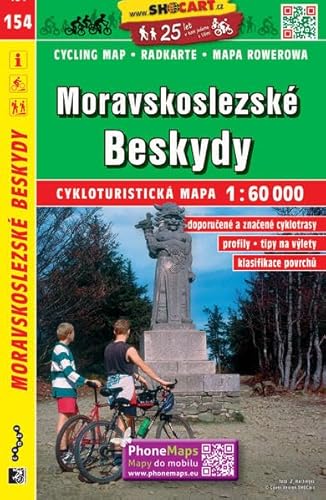 Moravskoslezské Beskydy / Mährisch-Schlesische Beskiden (Radkarte 1:60.000) (SHOCart Radkarte 1:60.000 Tschechien, Band 154) von SHOCart