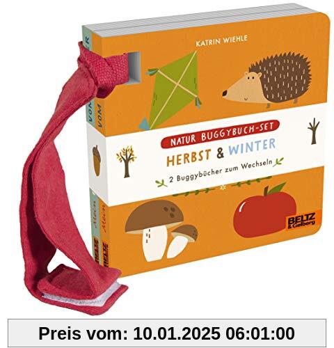 Natur Buggybuch-Set: Herbst und Winter: 2 Buggybücher zum Wechseln