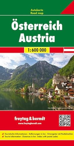 Österreich, Autokarte 1:600.000: Touristische Informationen, Straßenentfernungen, Ortsverz. (freytag & berndt Auto + Freizeitkarten, Band 13)