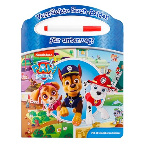 PAW Patrol - Verrückte Such-Bilder für unterwegs - Wimmelbuch - Pappbilderbuch mit Stift und abwischbaren Seiten von PI Kids