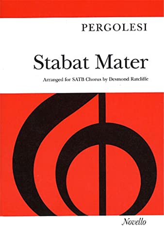 Giovanni Pergolesi Stabat Mater (Novello Edition Vocal Score) Alto: Arranged for Soprano and Alto soli, SATB Chorus, Strings, and Organ (Optional): Vocal Score