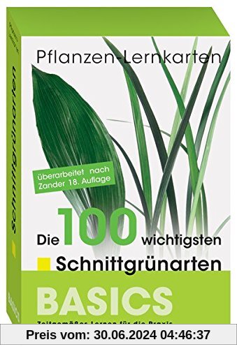 Pflanzen Lernkarten: Die 100 wichtigsten Schnittgrünarten: 100 Lernkarten in Lernkartenbox