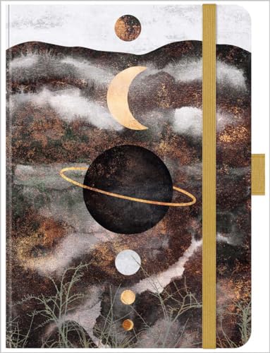 Premium Timer Big "Saturn" 2024: Hochwertiger Buchkalender. Terminplaner mit Wochenkalendarium, Gummiband und Stifthalter. 12 x 17 cm