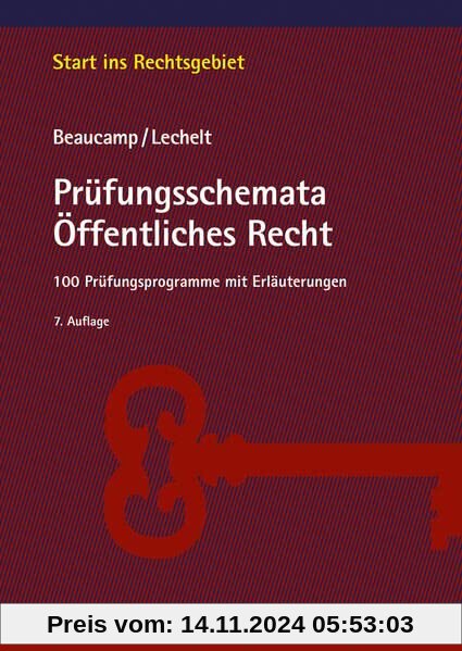 Prüfungsschemata Öffentliches Recht: 100 Prüfungsprogramme mit Erläuterungen (Start ins Rechtsgebiet)