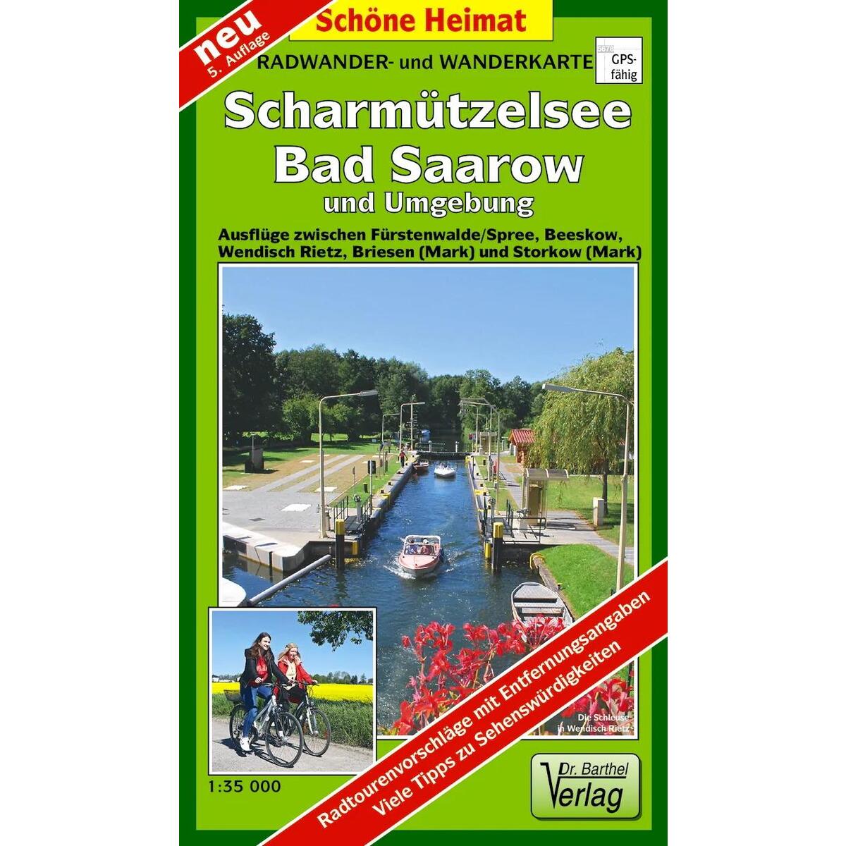 Radwander- und Wanderkarte Scharmützelsee, Bad Saarow und Umgebung 1 : 35 000 von Barthel Dr.