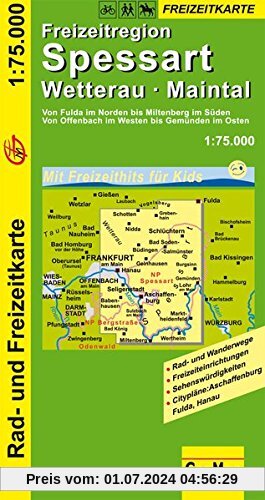 Radwanderkarte Spessart Maintal 1:75 000 (Geo Map)
