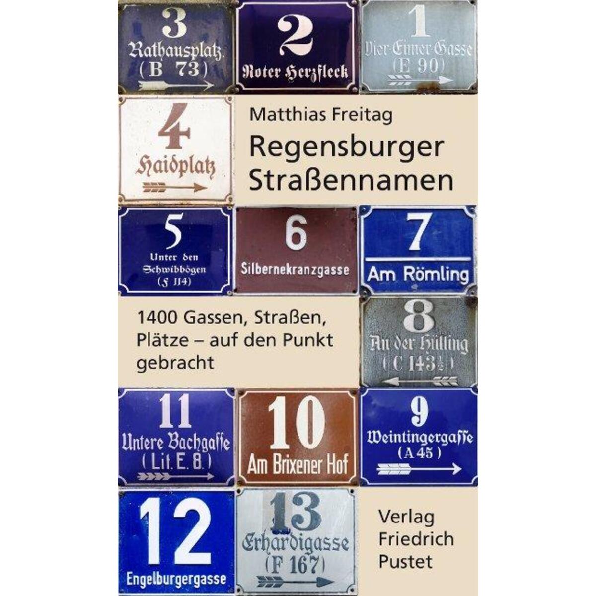 Regensburger Straßennamen von Pustet, Friedrich GmbH