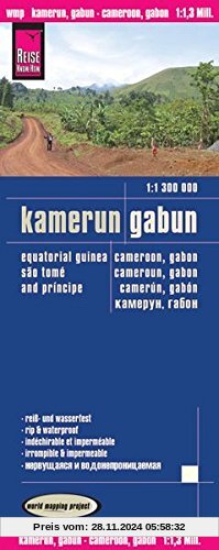 Reise Know-How Landkarte Kamerun, Gabun (1:1.300.000): world mapping project