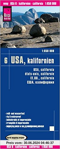 Reise Know-How Landkarte USA 06, Kalifornien (1:850.000): world mapping project