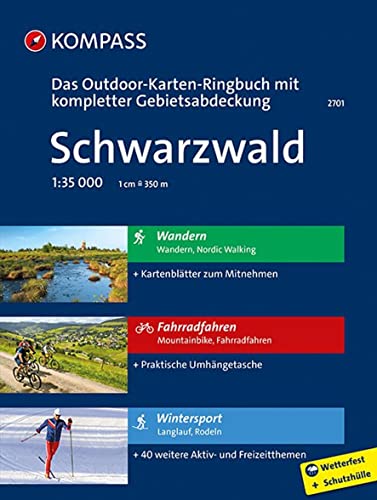 KOMPASS Outdoor-Karte Ringbuch Schwarzwald 1:35.000: kompletter Gebietsabdeckung als Kartenblätter zum Mitnehmen von Kompass