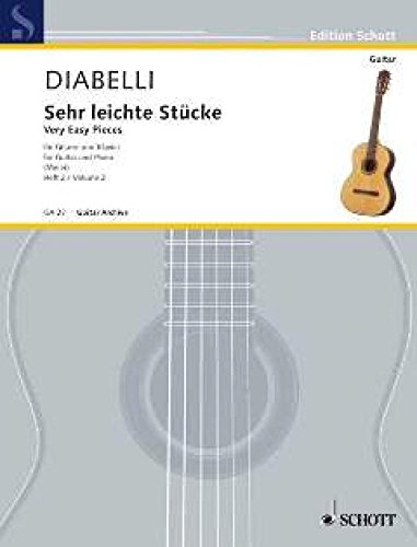 Sehr leichte Stücke: Vol. 2. Gitarre und Klavier.: guitar and piano. (Edition Schott)