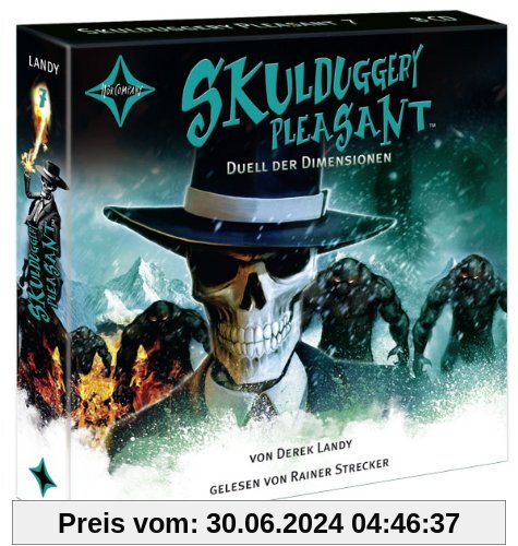 Skulduggery Pleasant - Folge 7: Duell der Dimensionen. Gelesen von Rainer Strecker, 8 CDs Cap-Box, ca. 11 Std.