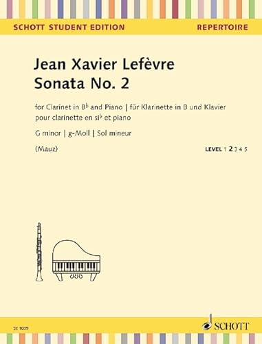 Sonata No. 2: aus: Méthode de clarinette. Klarinette in B und Klavier.: de: Méthode de clarinette. Clarinet in Bb and Piano. (Schott Student Edition) von SCHOTT MUSIC GmbH & Co KG, Mainz