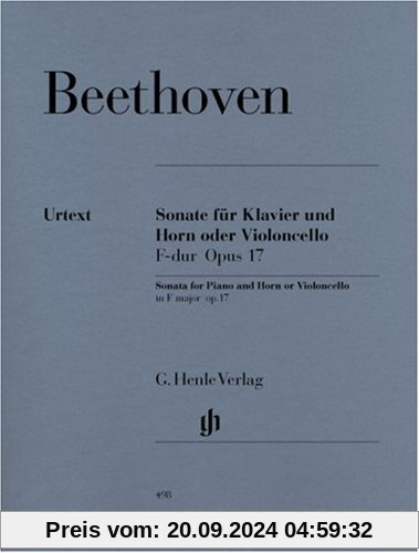 Sonate F-Dur op. 17 für Horn oder Violoncello und Klavier