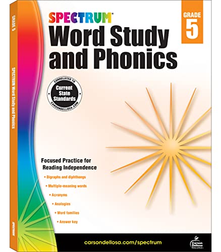 Spectrum Word Study and Phonics, Grade 5: Volume 84