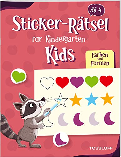 Sticker-Rätsel für Kindergarten-Kids. Farben und Formen: Rätseln und Stickern für Kinder ab 4 Jahren (Spielen & Beschäftigen) von Tessloff