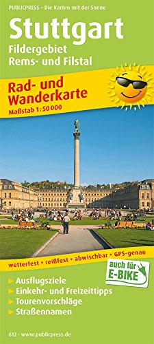 Stuttgart, Fildergebiet - Rems- und Filstal: Rad- und Wanderkarte mit Ausflugszielen, Einkehr- & Freizeittipps. 1:50000 (Rad- und Wanderkarte: RuWK)