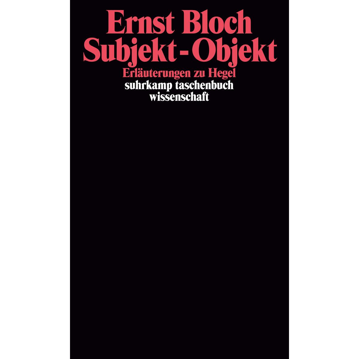 Subjekt, Objekt. Erläuterungen zu Hegel. von Suhrkamp Verlag AG