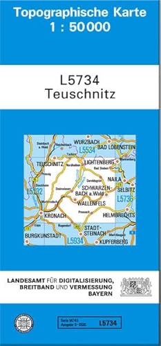 TK50 L5734 Teuschnitz: Topographische Karte 1:50000 (TK50 Topographische Karte 1:50000 Bayern)