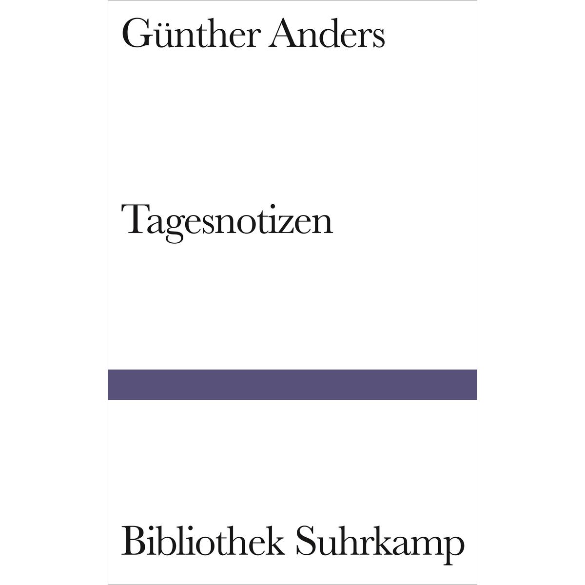 Tagesnotizen von Suhrkamp Verlag AG