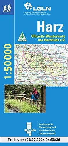 Topographische Sonderkarten Niedersachsen. Sonderblattschnitte auf der Grundlage der amtlichen topographischen Karten, meistens grösseres ... 1:50.000 / Wandern im gesamten Harz