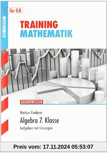 Training Mathematik Unterstufe / Algebra 7. Klasse für G8: Aufgaben mit Lösungen.