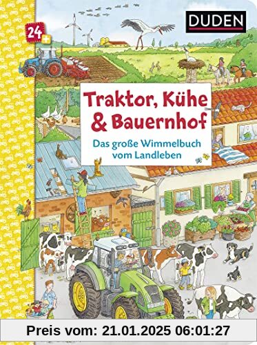 Traktor, Kühe & Bauernhof: Das große Wimmelbuch vom Landleben: Wimmel-Bilderbuch für Kinder ab 2 Jahren