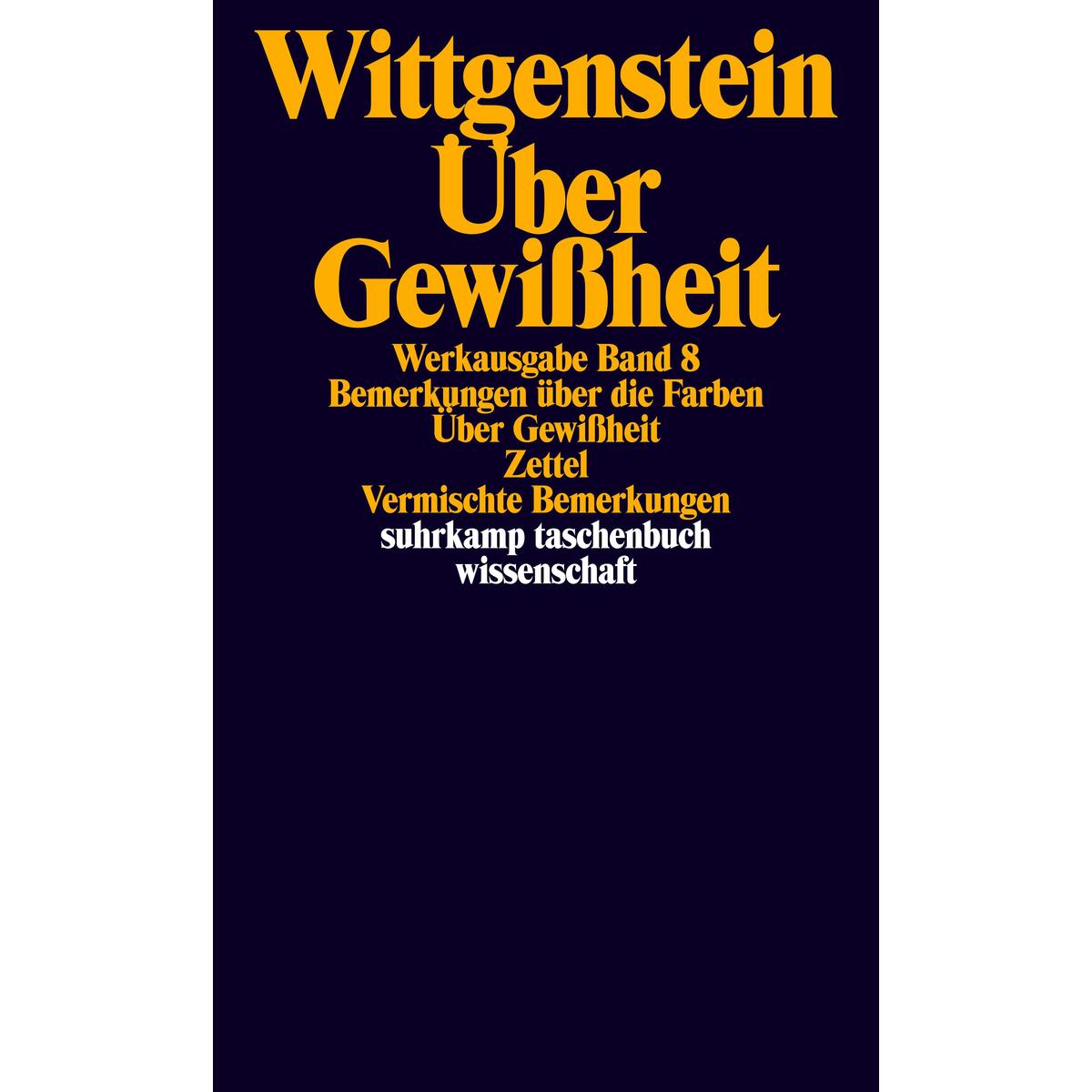 Über Gewißheit von Suhrkamp Verlag AG