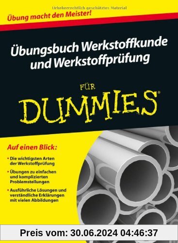 Übungsbuch Werkstoffkunde und Werkstoffprüfung für Dummies (Fur Dummies)