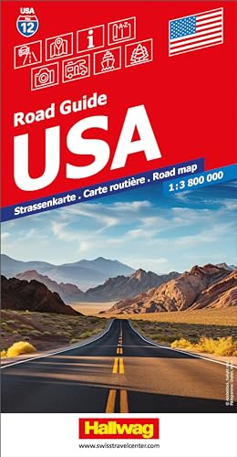 USA Strassenkarte 1:3,8 Mio. Road Guide No 12: Index, National Parks, Indian Reservations (Hallwag Strassenkarten, Band 12) von Hallwag