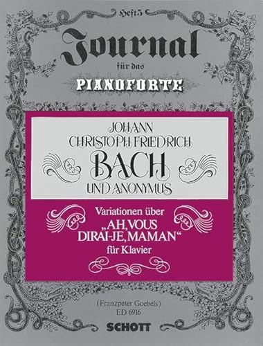 Variationen über "Ah, vous dirai-je, maman": Morgen kommt der Weihnachtsmann. Klavier (Orgel).: Morgen kommt der Weihnachtsmann. Numéro 5. piano (organ). (Journal für das Pianoforte) von Schott Music