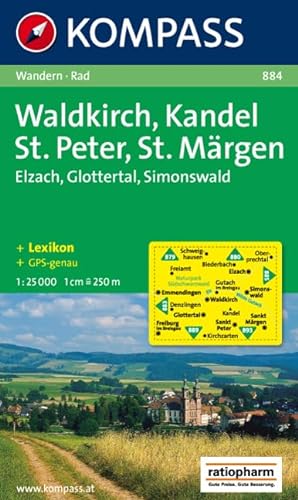 Waldkirch, Kandel, Sankt Peter, Sankt Märgen: Elzach. Glottertal. Simonswald. Wander- und Bikekarte. 1:25.000. GPS-genau