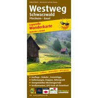 Wanderkarte Westweg Schwarzwald, Pforzheim - Basel 1 : 50 000