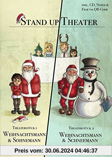 Weihnachtstheaterstücke für die Grundschule: Weihnachtsmann & Schneemann, Weihnachtsmann & Sohnemannn mit CD Stand up Theater von Lutz Schäfer