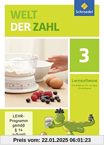 Welt der Zahl - Ausgabe 2015 Lernsoftware: Lernsoftware 3 auf CD-ROM