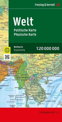 Weltkarte, politisch - physisch, 1:20.000.000, gefaltet, freytag & berndt von Freytag-Berndt u. Artaria