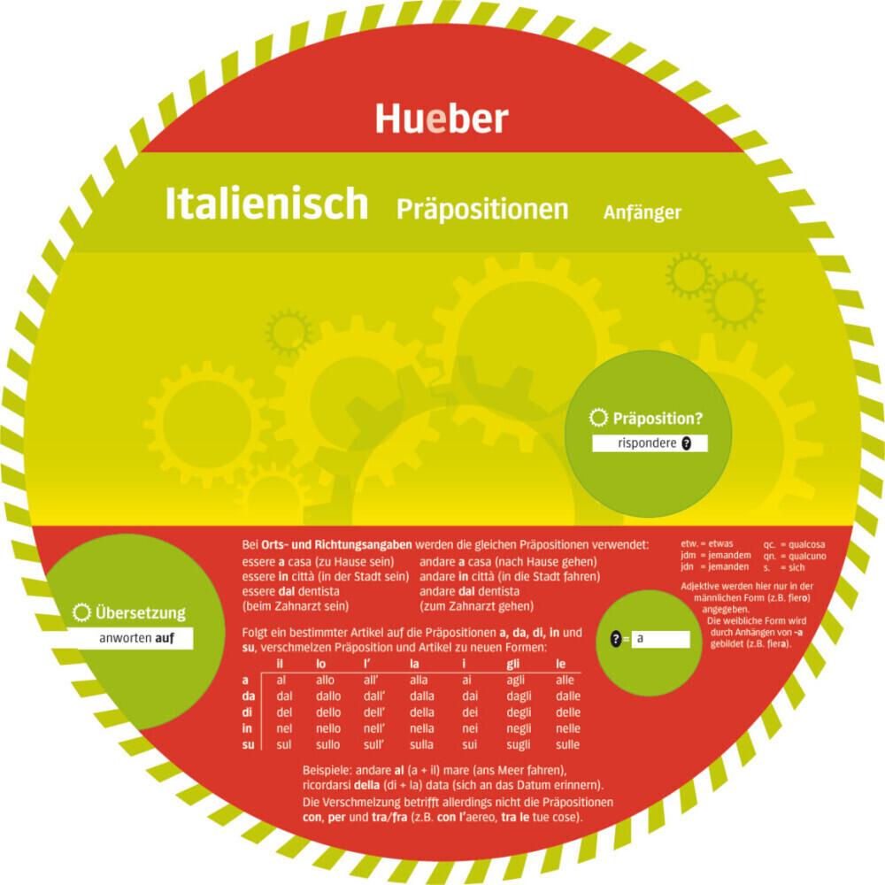 Wheel - Italienisch - Präpositionen