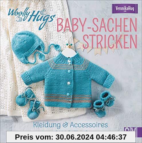 Woolly Hugs Baby-Sachen stricken. Kleidung & Accessoires aus CHARITY-Garn. Mit zarten Streifenmustern, bunten Details und dezenten Farbnuancen zum Kuschelglück für Babys.