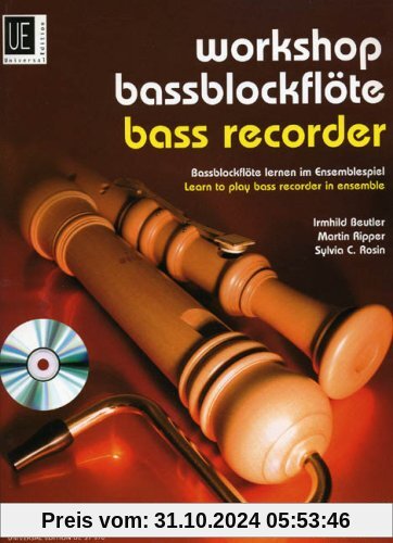 Workshop Bassblockflöte, für 3-5 Blockflöten (SA(A)TB) und Audio-CD