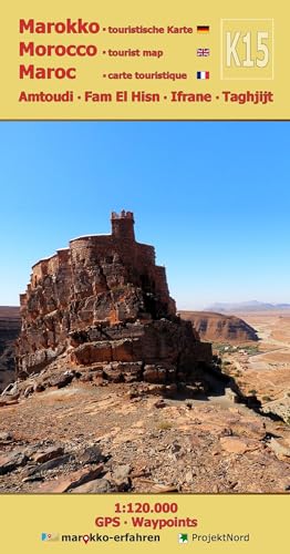 K15: Amtoudi - Fam El Hisn - Ifrane - Taghjijt 1:120.000 + GPS-Waypoints: Marokko Touristische Karte von Huber Kartographie